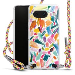 New Carry Case Transparent Stoff colourful/silber