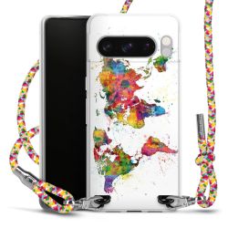 New Carry Case Transparent Stoff colourful/silber