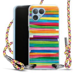 New Carry Case Transparent Stoff colourful/silber