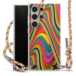 New Carry Case Transparent Stoff colourful/silber