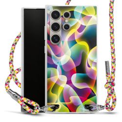 New Carry Case Transparent Stoff colourful/silber