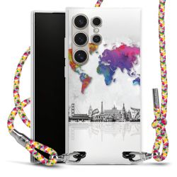 New Carry Case Transparent Stoff colourful/silber