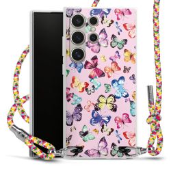 New Carry Case Transparent Stoff colourful/silber