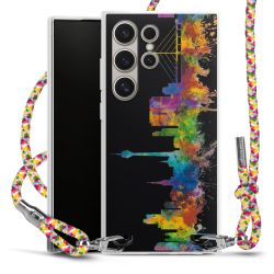 New Carry Case Transparent Stoff colourful/silber