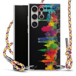 New Carry Case Transparent Stoff colourful/silber