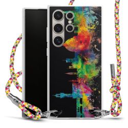 New Carry Case Transparent Stoff colourful/silber