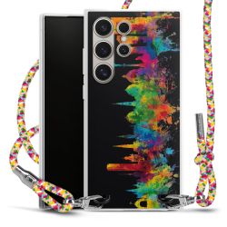 New Carry Case Transparent Stoff colourful/silber