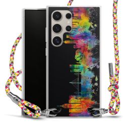 New Carry Case Transparent Stoff colourful/silber