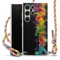 New Carry Case Transparent Stoff colourful/silber