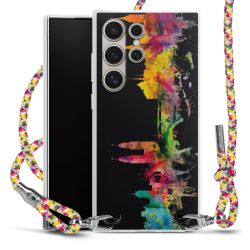 New Carry Case Transparent Stoff colourful/silber