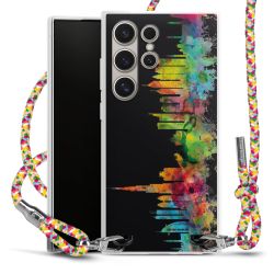 New Carry Case Transparent Stoff colourful/silber