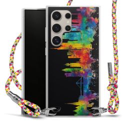 New Carry Case Transparent Stoff colourful/silber