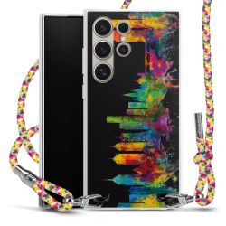 New Carry Case Transparent Stoff colourful/silber