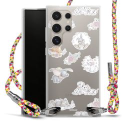 New Carry Case Transparent Stoff colourful/silber