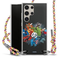 New Carry Case Transparent Stoff colourful/silber