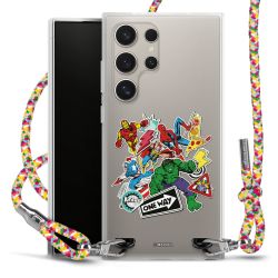 New Carry Case Transparent Stoff colourful/silber