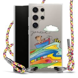 New Carry Case Transparent Stoff colourful/silber