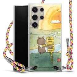 New Carry Case Transparent Stoff colourful/silber