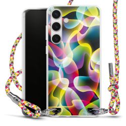 New Carry Case Transparent Stoff colourful/silber