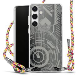 New Carry Case Transparent Stoff colourful/silber