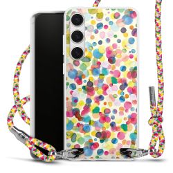 New Carry Case Transparent Stoff colourful/silber