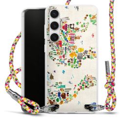 New Carry Case Transparent Stoff colourful/silber