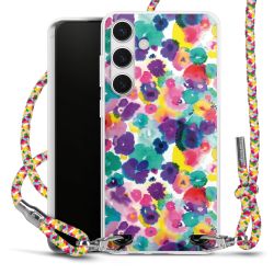 New Carry Case Transparent Stoff colourful/silber