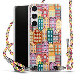 New Carry Case Transparent Stoff colourful/silber