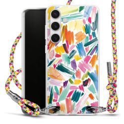 New Carry Case Transparent Stoff colourful/silber