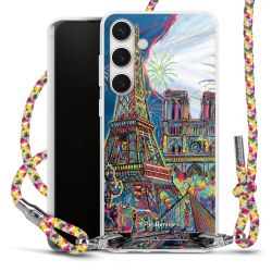 New Carry Case Transparent Stoff colourful/silber