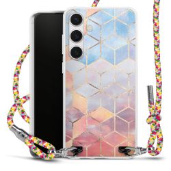 New Carry Case Transparent Stoff colourful/silber