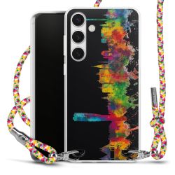 New Carry Case Transparent Stoff colourful/silber