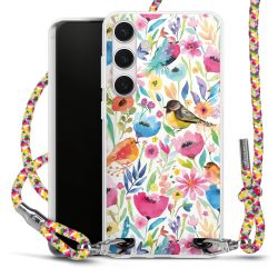 New Carry Case Transparent Stoff colourful/silber