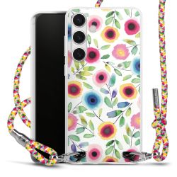 New Carry Case Transparent Stoff colourful/silber