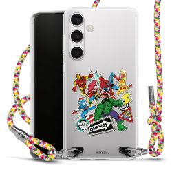 New Carry Case Transparent Stoff colourful/silber