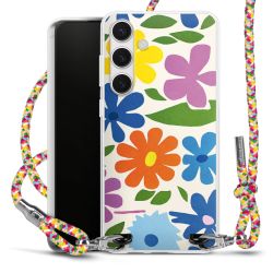 New Carry Case Transparent Stoff colourful/silber