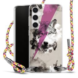 New Carry Case Transparent Stoff colourful/silber