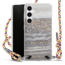 New Carry Case Transparent Stoff colourful/silber