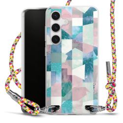 New Carry Case Transparent Stoff colourful/silber