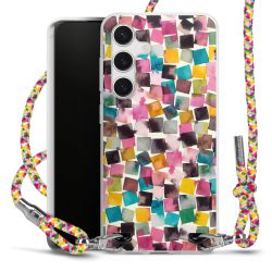 New Carry Case Transparent Stoff colourful/silber