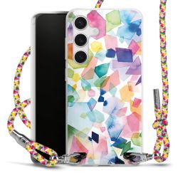 New Carry Case Transparent Stoff colourful/silber