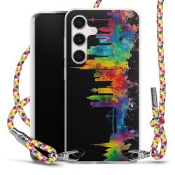 New Carry Case Transparent Stoff colourful/silber