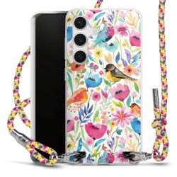 New Carry Case Transparent Stoff colourful/silber