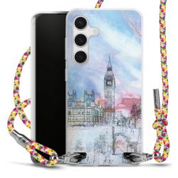 New Carry Case Transparent Stoff colourful/silber