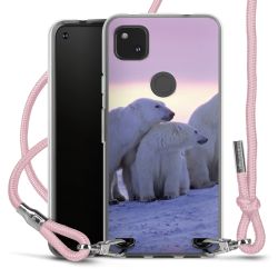 New Carry Case Transparent Stoff rosa/silber