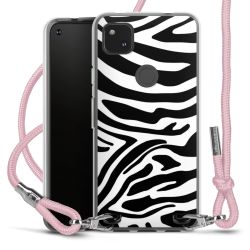 New Carry Case Transparent Stoff rosa/silber