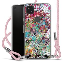 New Carry Case Transparent Stoff rosa/silber