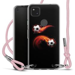 New Carry Case Transparent Stoff rosa/silber