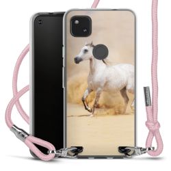 New Carry Case Transparent Stoff rosa/silber