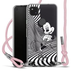 New Carry Case Transparent Stoff rosa/silber